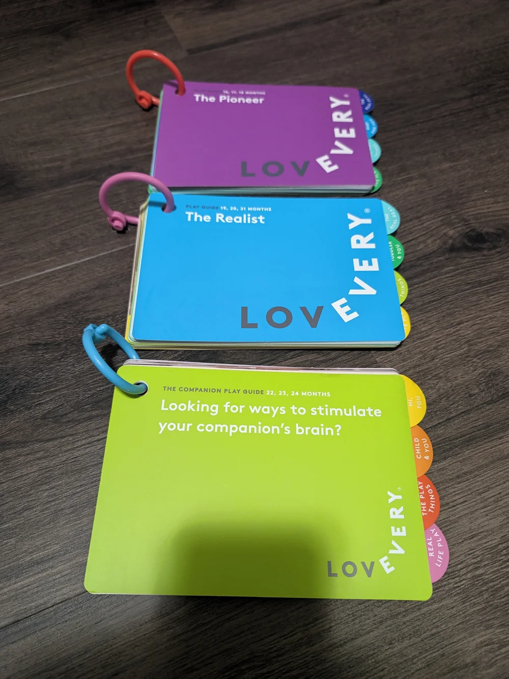 Lovevery Sensory Learning Cards - Green, Blue, Purple